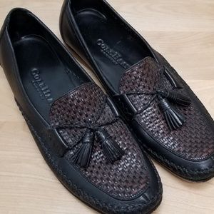 COLE HAAN | BLACK LEATHER TASSEL LOAFERS, SZ 8AA